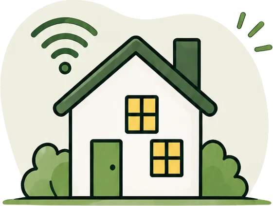 a house with wi-fi still on